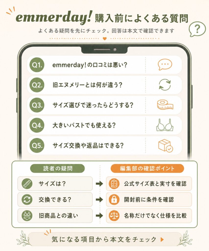emmerday!(エマーデイ)の口コミに関するよくある質問