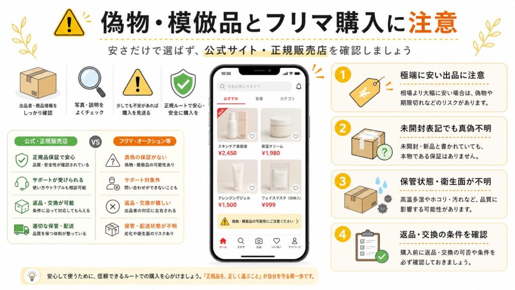 アップミースタイリングブラの偽物・模倣品とフリマ購入に注意