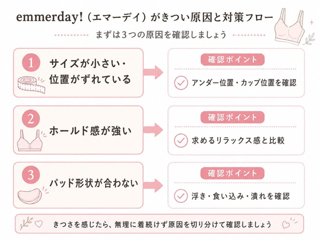 emmerday!(エマーデイ)がきつい・合わない原因