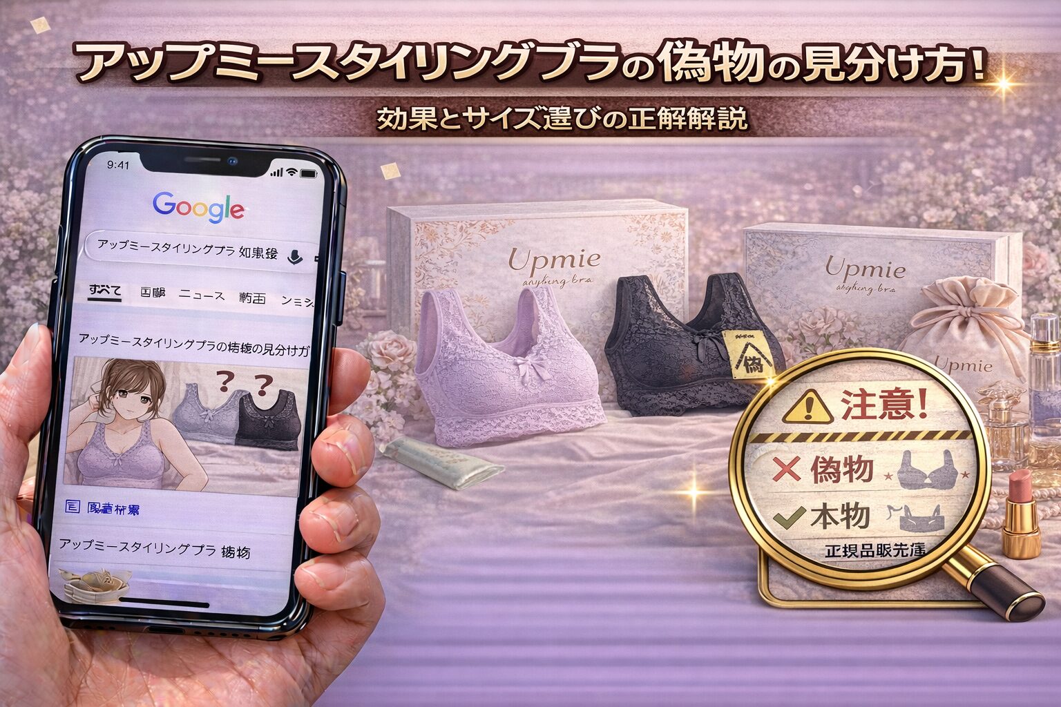アップミースタイリングブラの偽物の見分け方！本物との違いと正規品