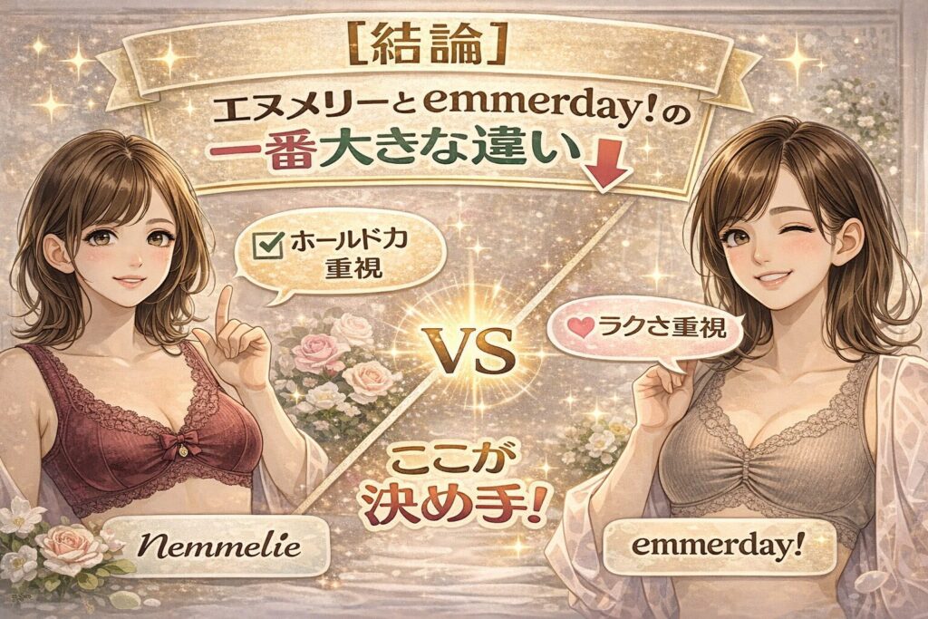 【結論】エヌメリーとemmerday!（エマーデイ）の一番大きな違い