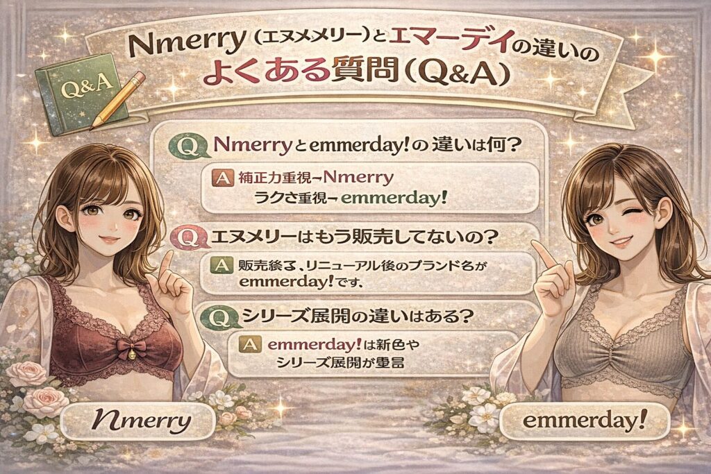 Nmerry（エヌメリー）とエマーデイの違いのよくある質問（Q&A）