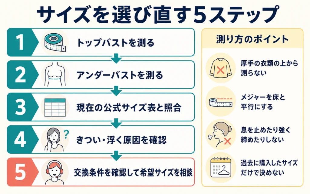 アップミースタイリングブラの交換前に確認すべきサイズ選びの正解
